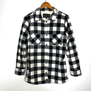 Plaid Cozy Fleece Sherpa Lined Shacket